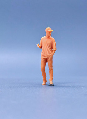 SuperGe1/64白模人偶帽子男有请红蜡可直接上色手工handmadeS330