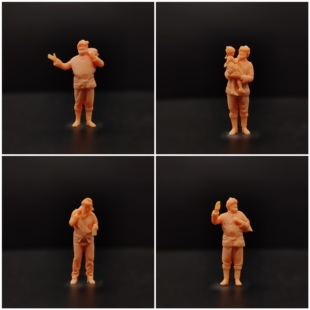 SuperGe1/64白模人偶圣诞老人系列圣诞老公公礼物T704 T705 T706