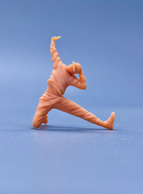 【嗯哼模型】现货1:64人偶1:43微缩白模街舞男 B-boy S017