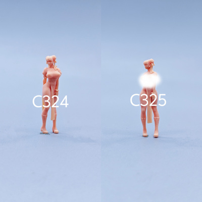 【嗯哼模型】现货1:64人偶1:43微缩白模 街头霸王春丽 C324 C325