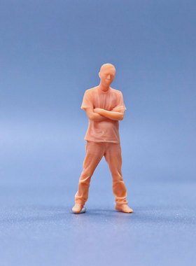 SuperGe1/64白模人偶山口组小哥江湖红腊素模可直接上色S233