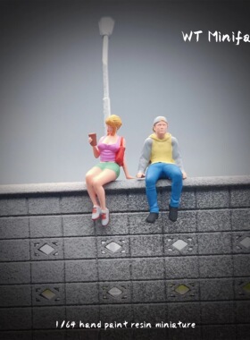 WT Minifactory 1/64人偶  坐牆男女寫實人物系列 汽車模型預購