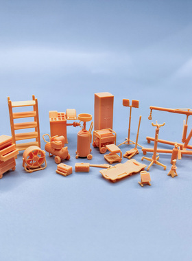 SuperGe1/64白模维修工具类千斤顶发动机起重机素模直接上色G001