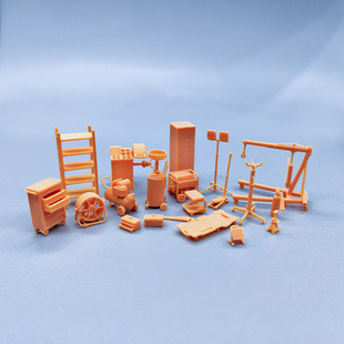 SuperGe1/64白模维修工具类千斤顶发动机起重机素模直接上色G001