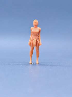 SuperGe1/64白模人偶运动风女孩活力写实人物直接上色S630