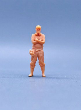 SuperGe1/64白模人偶建筑工程师抱胸注视写实人物直接上色S705