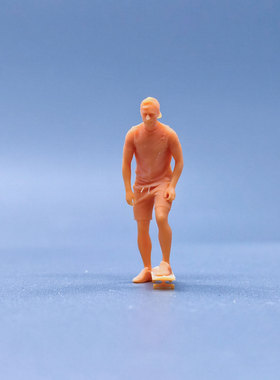SuperGe1/64白模人偶滑板男不可分离红腊素模可直接上色S236