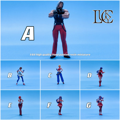 【嗯哼模型】Lucky Studio 1:64人偶 拳王KOF 第一弹 手涂预订