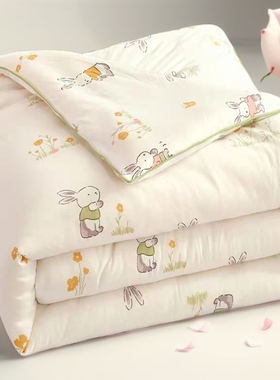 儿童夏凉被纯棉全棉可机洗 a类全棉纯棉大豆纤维被空调被春秋被