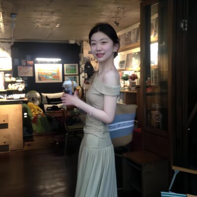 法式斜肩针织高腰裙两件套女夏