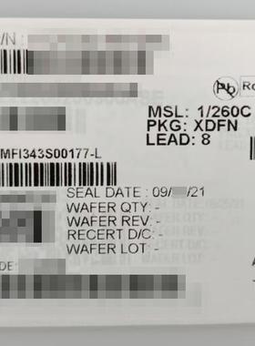 原装正品MIF343S00177-L 丝印C**  QFN8 CP3.0苹果认证解码芯片
