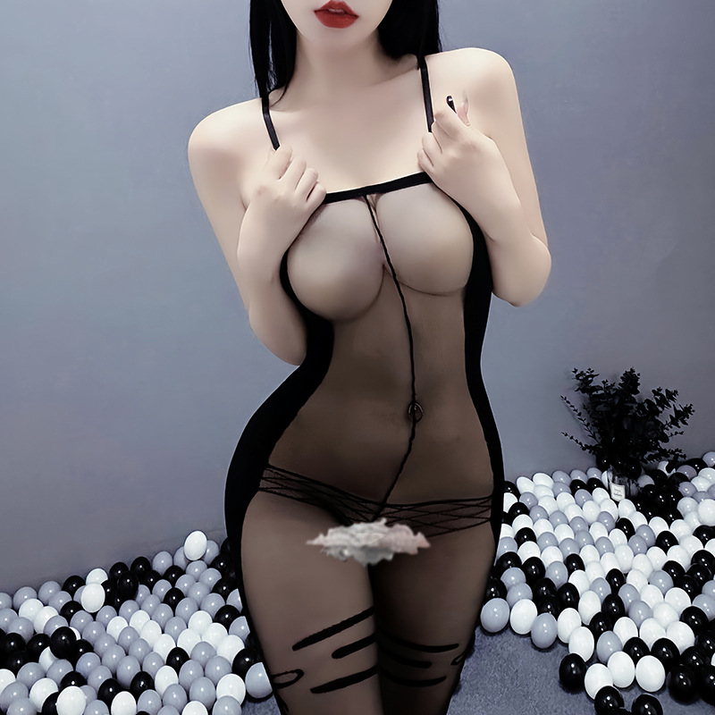 夜色春风内衣性感透明连体网衣连体丝袜蝴蝶套装