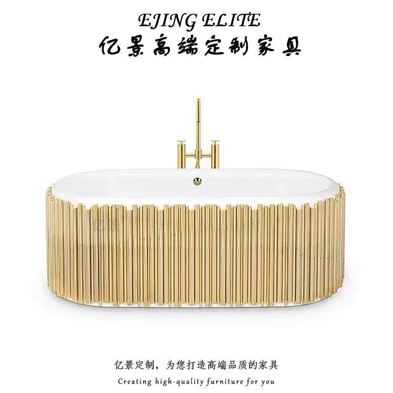 卫生间椭圆形浴缸圆形亚克力浴盆
