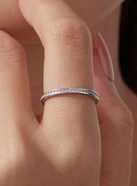 新款简约蓝色星光澳宝戒指女叠戴高级感s925纯银指环戒指极简气质