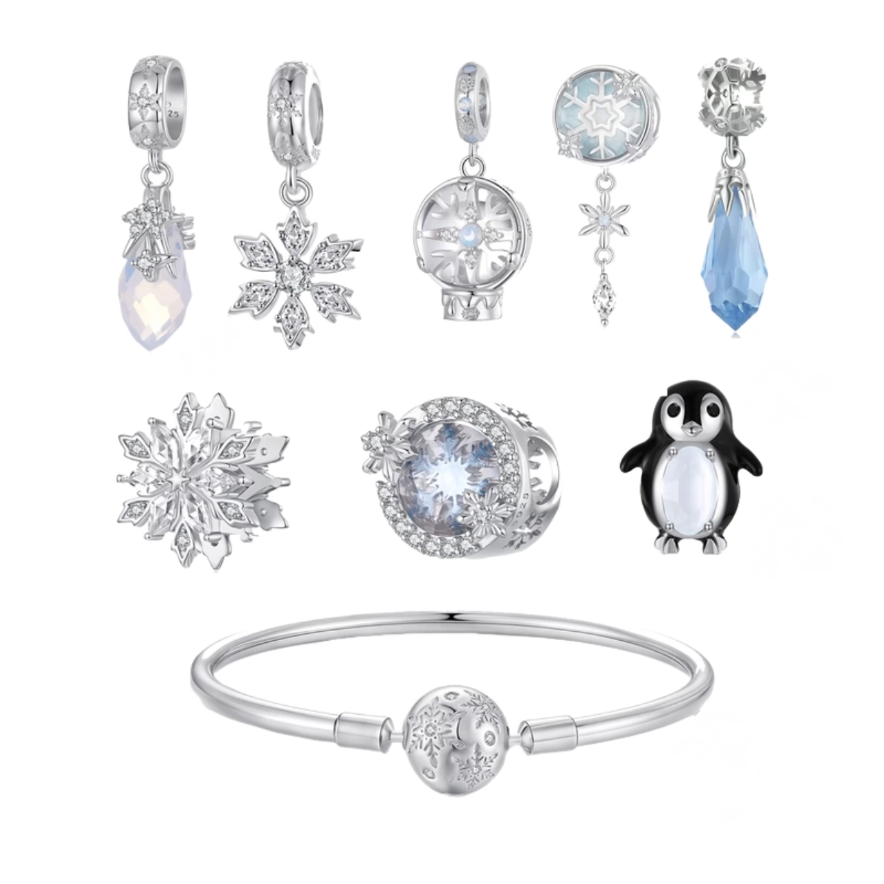 原创冬季雪花珠子s925纯银水晶diy手链配件串珠首饰琉璃珠安全链,饰品/流行首饰/时尚饰品新,其他DIY饰品配件,淘宝优惠券,粉丝福利购,淘宝优惠卷