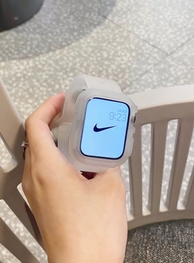 iwatch9代透明一体适用于applewatch9苹果手表带3456硅胶白色运动