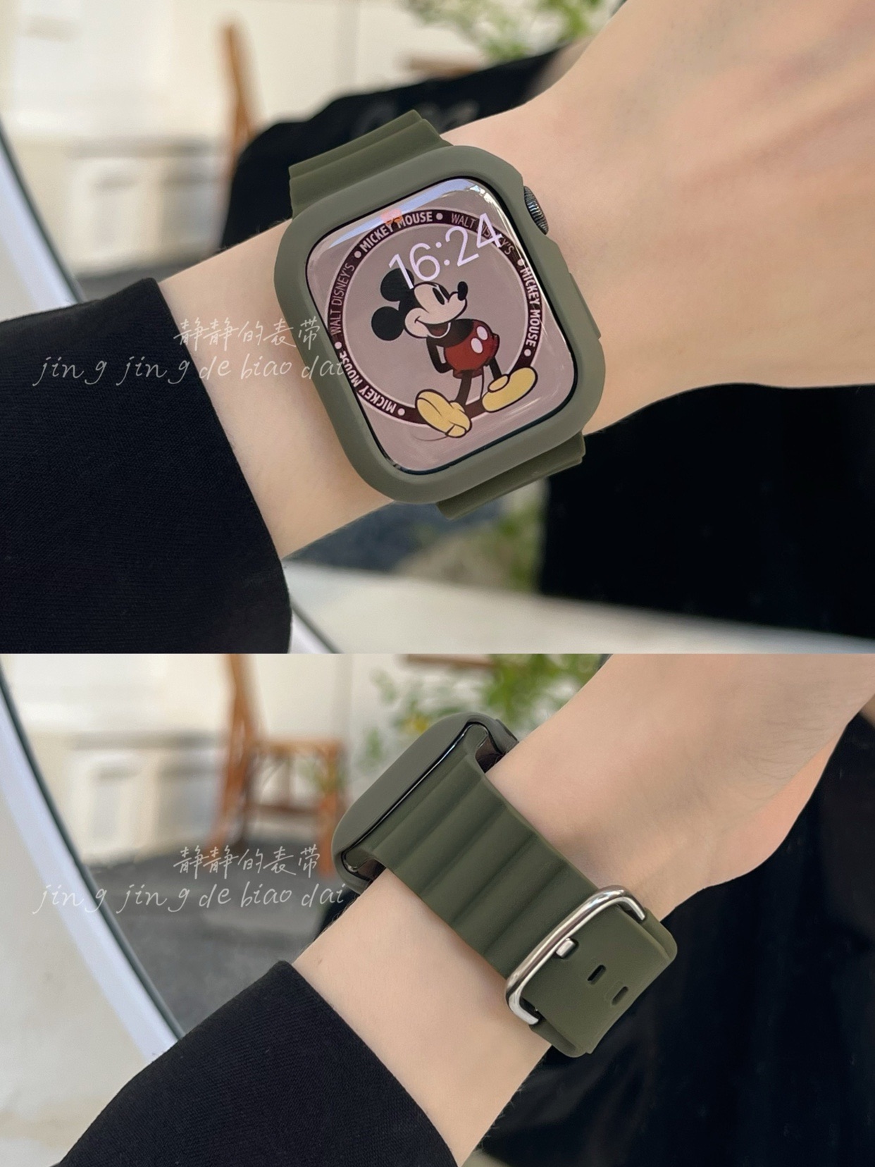 柔软奶油色系硅胶运动iwatch978代SE适用于applewatch9静静的表带 智能设备 智能手表手环表带/腕带 原图主图