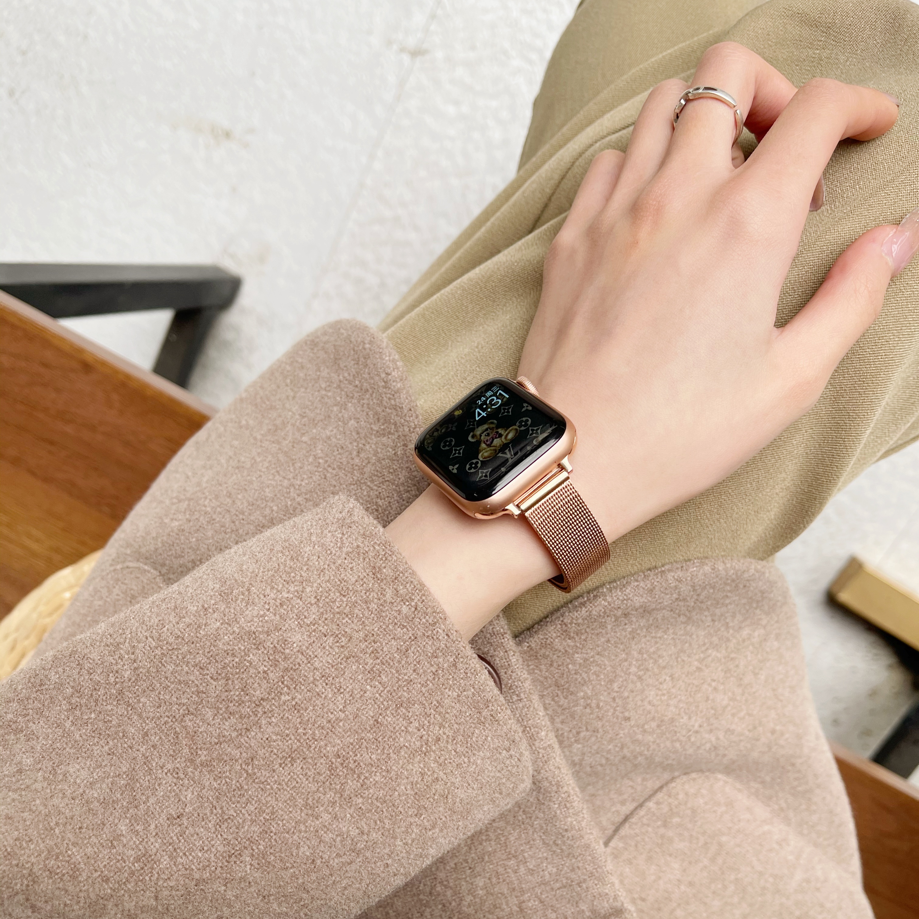 iwatch9不锈钢表带6789代SE适用于applewatch9苹果手表米兰小蛮腰