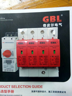 正品 上海奇皮尔 浪涌电涌保护器GBL-B 100KA/4P 防雷避雷器