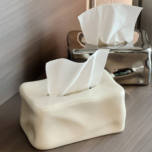 「陶瓷纸巾盒」ins纸巾盒客厅轻奢风抽纸盒餐巾纸盒桌面收纳盒