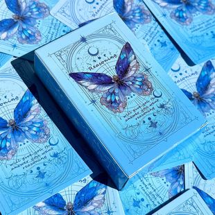 新款原创Tarot韦斯特冰晶蓝蝶高颜值78张塔桌罗学习塔牌自带牌意