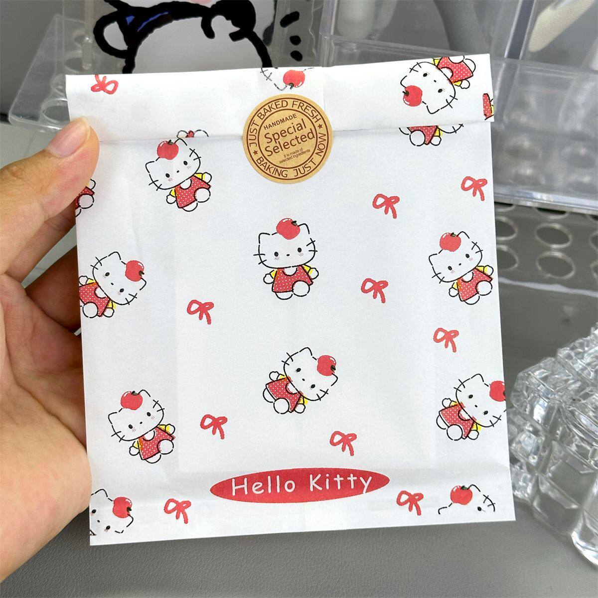 ins高颜值苹果KT猫合集面包纸袋出卡打包DJY手帐礼品袋糖果包装袋