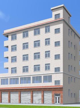 22x15 七层临街门面多边形自建楼房出租房设计图建筑结构施工图纸