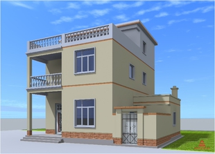 8.5x12两层半经济实用简约现代风格别墅建筑结构图纸自建房施工图