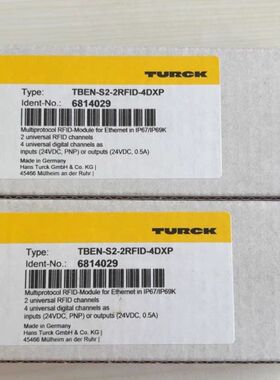 图尔克TBEN-S2-2RFID-4DXP 6814029模块全新原装进口现货议价