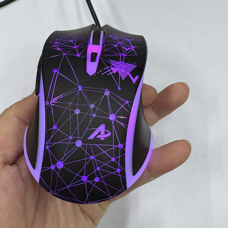 激光游戏宏编程机械鼠标雷技闪电侠LOL逆战8键网吧电竞发光鼠标