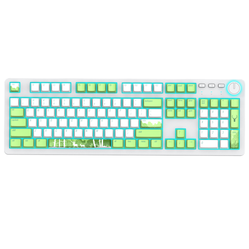 mk852外贸机械键盘104键全键无冲高达pbt热升华高特轴青轴茶轴