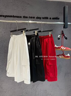 十三行爆款2026夏季新款韩版设计感宽松显瘦工装中裤女A10500