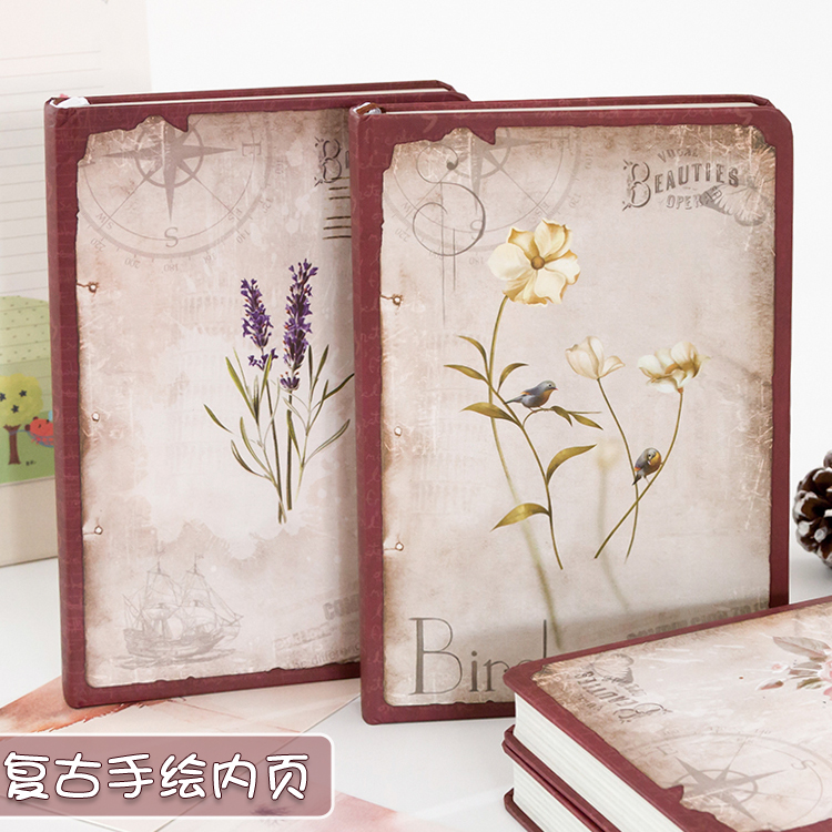 落花欧式复古手账本韩国创意彩页