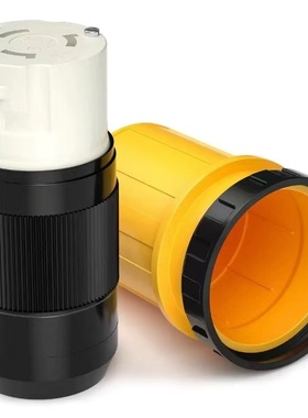 游艇房车125V 30A50A 安培 RV 电源入口白色黑色充电接口 50v