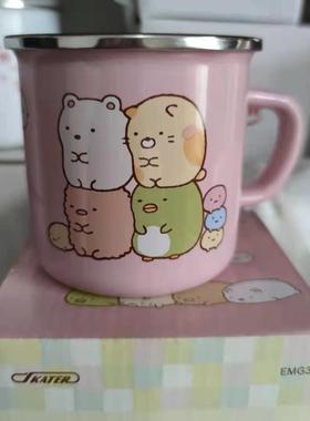 搪瓷卡通黄色红色咖啡杯粉色茶杯绿色维尼白色马克水杯牛奶杯微瑕