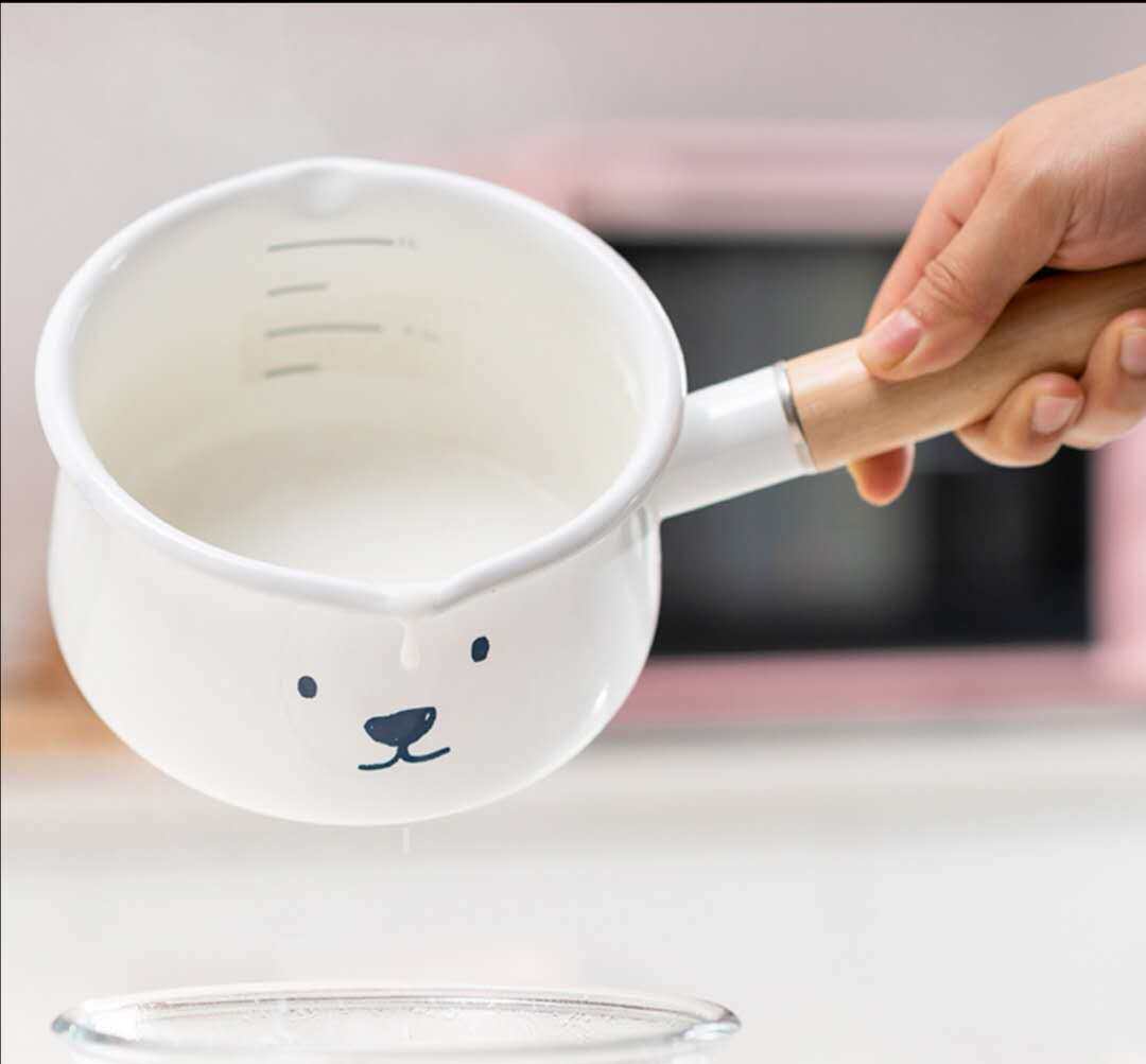 日式搪瓷加厚奶锅汤锅辅食锅