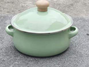搪瓷锅沙拉碗汤锅保鲜盒马卡龙番茄双耳锅带盖微瑕家用商用 日式
