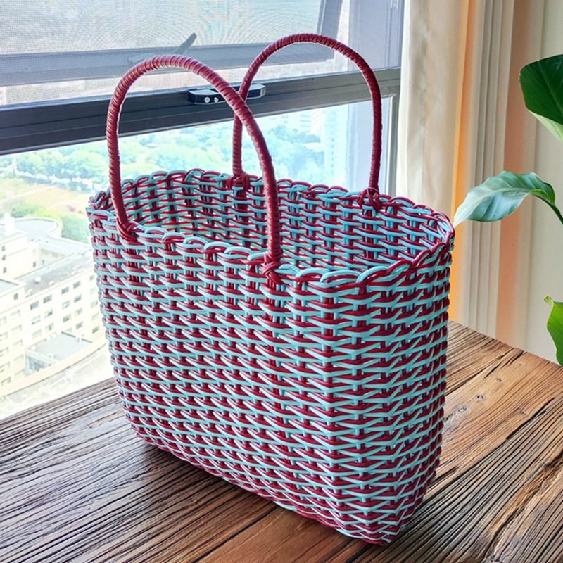 仿藤编织手提菜蓝子外出野餐收纳篮家用采摘水果田园买菜大号超市,收纳整理,购物篮,淘宝优惠券,粉丝福利购,淘宝优惠卷