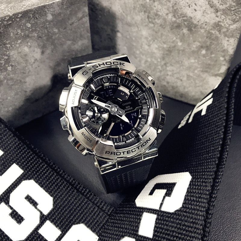 casio卡西欧手表男士小钢炮王一博同款GSHOCK钢铁之心防水GM-110B