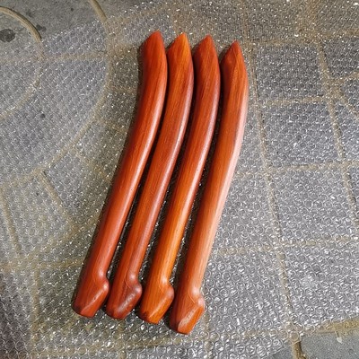 槐木 红花梨 实木大鼓锤打鼓棒一对老式弯鼓槌