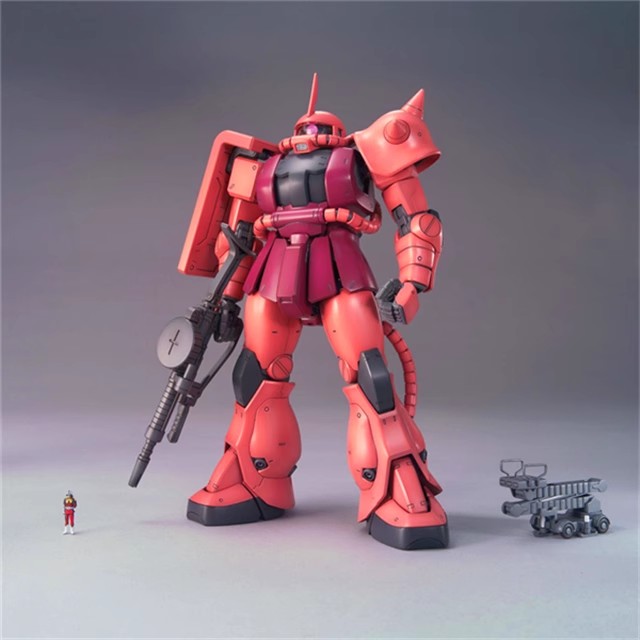 现货包邮 万代MG1/100 夏亚 红扎古II2.0MS06S ZAKU高达拼装 模型