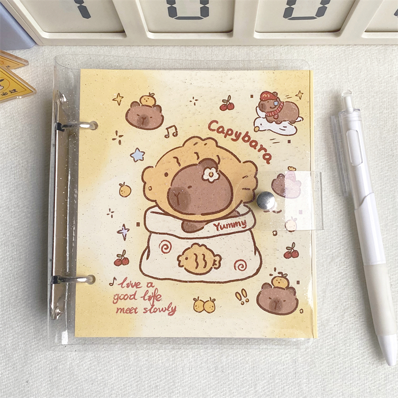 卡皮巴拉拍立得相册集可爱水豚卡套卡册学生便携小卡收纳册纪念册