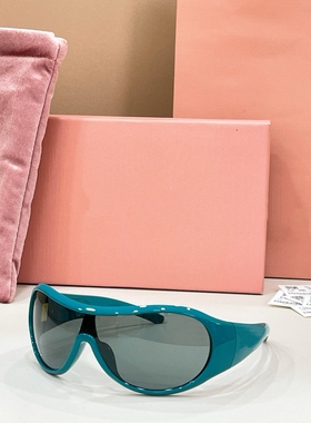 2026新款欧美高端女前卫遮脸护目太阳镜骑行网红连体宽腿弧形墨镜