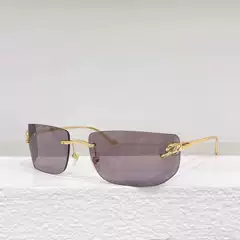 Leopard Head Sunglasses 25 New Style Frameless Metal Sunglasses for Sports, Hiking, Uv Protection, High-End Feel, Trendy for Large Faces