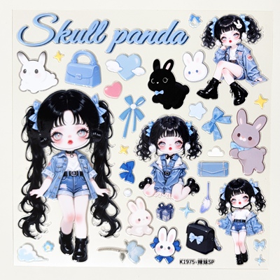 Du家定制DIY手工辣妹SP大卡5D浮雕果冻立体贴纸装饰背卡