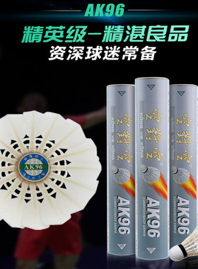 空对空羽毛球耐打12只ak96 96i耐打稳定室内外专业比赛训练鸭毛球