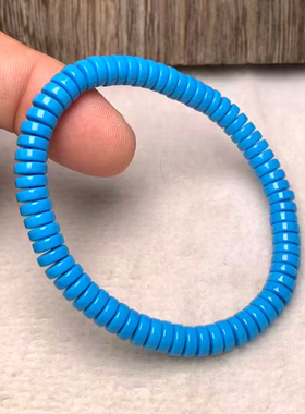 精品绿松石手串蓝色直切隔珠隔片单圈手链天然高瓷玉化料男女款串