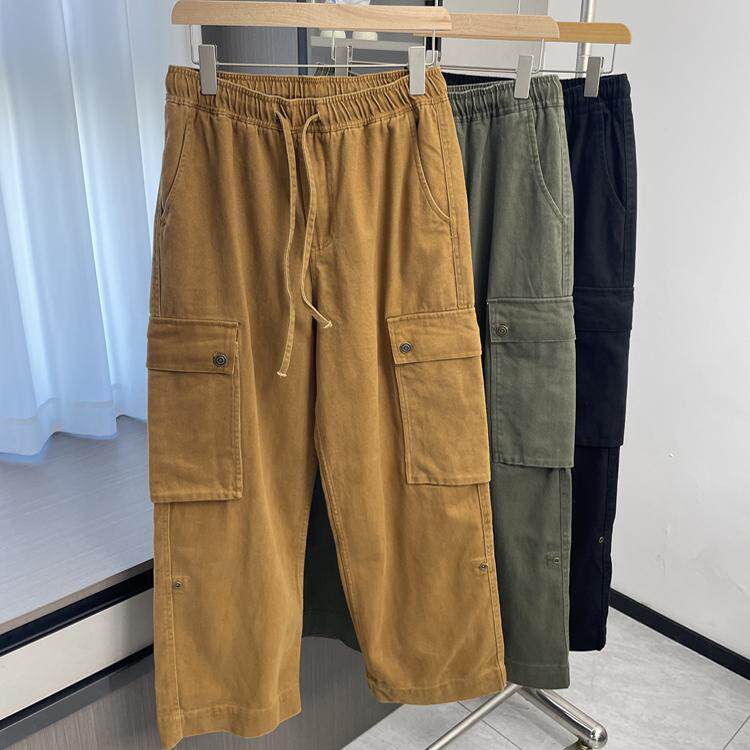 自留推荐！全棉纱卡！立体大口袋！秋季男士外贸直筒工装休闲长裤,男装,休闲裤,淘宝优惠券,粉丝福利购,淘宝优惠卷