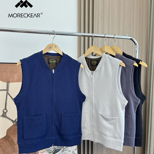 人人好穿！柔软亲肤！外贸男装秋季双拉链复古条纹针织休闲马甲潮