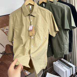 夏季 外贸男装 速干透气工装 休闲短袖 潮 出口订单 衬衫 户外轻量化